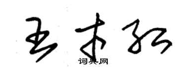 朱錫榮王才紅草書個性簽名怎么寫