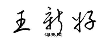 梁錦英王新好草書個性簽名怎么寫