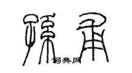 陳墨孫甫篆書個性簽名怎么寫