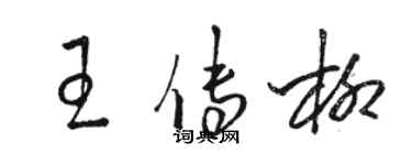 駱恆光王傳柳草書個性簽名怎么寫