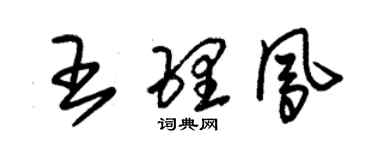 朱錫榮王理鳳草書個性簽名怎么寫