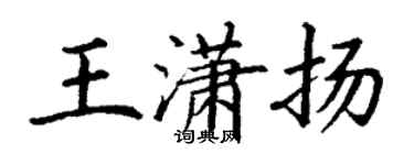 丁謙王瀟揚楷書個性簽名怎么寫