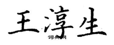丁謙王淳生楷書個性簽名怎么寫
