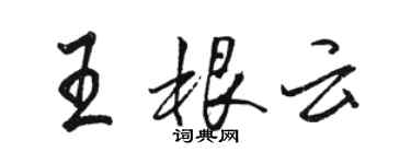 駱恆光王根雲行書個性簽名怎么寫
