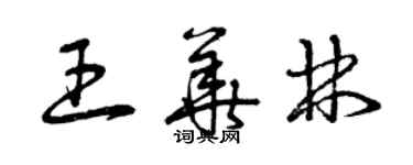 曾慶福王華林草書個性簽名怎么寫