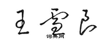 駱恆光王雪良草書個性簽名怎么寫