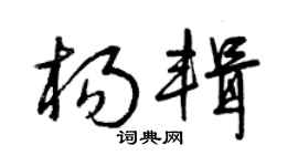 曾慶福楊輯草書個性簽名怎么寫