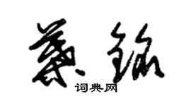 朱錫榮葉銘草書個性簽名怎么寫