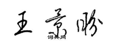 梁錦英王景盼草書個性簽名怎么寫