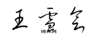梁錦英王雪會草書個性簽名怎么寫