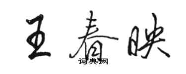 駱恆光王春映行書個性簽名怎么寫