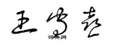 曾慶福王守喜草書個性簽名怎么寫