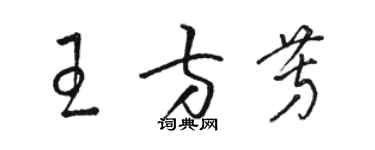 駱恆光王方芳草書個性簽名怎么寫