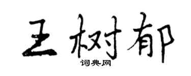 曾慶福王樹郁行書個性簽名怎么寫