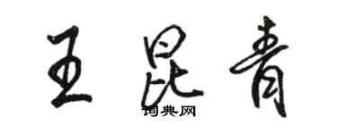 駱恆光王昆青行書個性簽名怎么寫