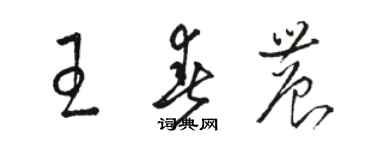 駱恆光王春農草書個性簽名怎么寫