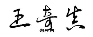 曾慶福王奇真草書個性簽名怎么寫