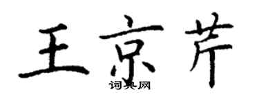 丁謙王京芹楷書個性簽名怎么寫