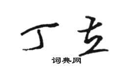 駱恆光丁立草書個性簽名怎么寫