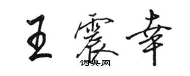 駱恆光王震幸行書個性簽名怎么寫