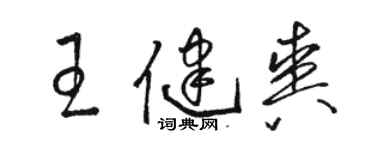 駱恆光王健爽草書個性簽名怎么寫