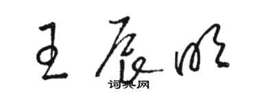 駱恆光王辰明草書個性簽名怎么寫