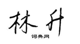 王正良林升行書個性簽名怎么寫