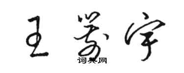 駱恆光王箭宇草書個性簽名怎么寫