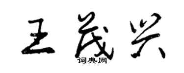 曾慶福王茂興行書個性簽名怎么寫