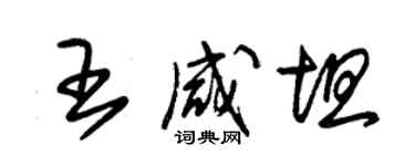 朱錫榮王鹹坦草書個性簽名怎么寫