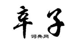 胡問遂辛子行書個性簽名怎么寫