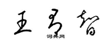 梁錦英王有智草書個性簽名怎么寫