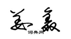 朱錫榮姜鑫草書個性簽名怎么寫