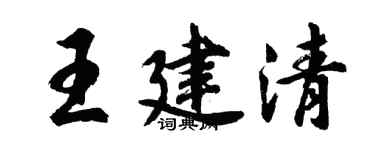 胡問遂王建清行書個性簽名怎么寫