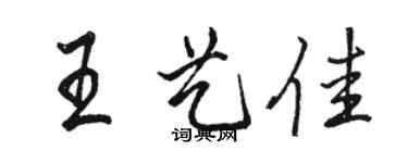 駱恆光王藝佳行書個性簽名怎么寫