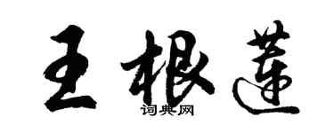 胡問遂王根蓮行書個性簽名怎么寫