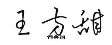 駱恆光王方甜草書個性簽名怎么寫