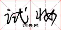 王冬齡試妝草書怎么寫
