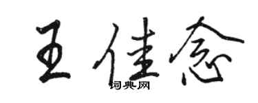 駱恆光王佳念行書個性簽名怎么寫