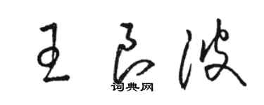 駱恆光王良波草書個性簽名怎么寫