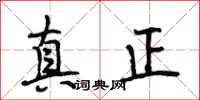 段相林真正行書怎么寫
