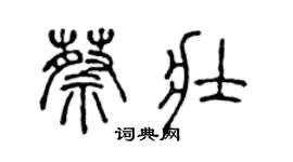 陳聲遠蔡壯篆書個性簽名怎么寫