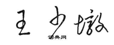 駱恆光王少墩草書個性簽名怎么寫