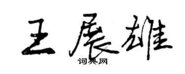 曾慶福王展雄行書個性簽名怎么寫