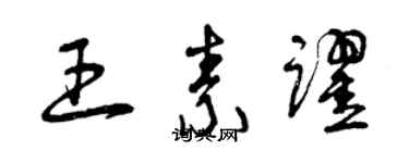 曾慶福王素躍草書個性簽名怎么寫