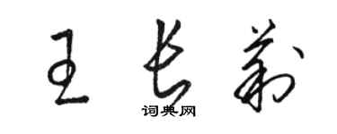 駱恆光王長莉草書個性簽名怎么寫