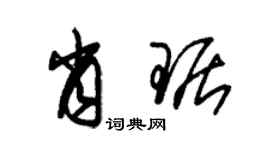朱錫榮肖琚草書個性簽名怎么寫
