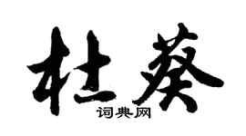 胡問遂杜葵行書個性簽名怎么寫