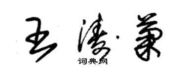 朱錫榮王濤菊草書個性簽名怎么寫