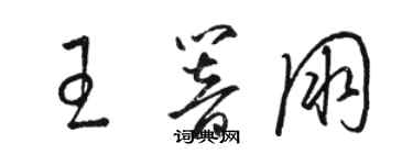 駱恆光王響朋草書個性簽名怎么寫
